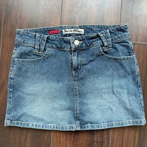 Vintage Paris blues jean skirt